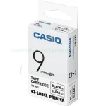 Taśma Casio XR-9X1 do drukarek etykiet 9mm x 8m czarny nadruk/ przezroczyste tło (XR-9X1)