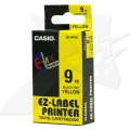 Taśma Casio XR-9YW1 do drukarek etykiet 9mm x 8m czarny nadruk/ żółte tło (XR-9YW1)