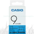 Taśma Casio XR-9BU1 do drukarek etykiet 9mm x 8m czarny nadruk/ niebieskie tło (XR-9BU1)