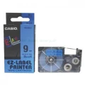 Taśma Casio XR-9BU1 do drukarek etykiet 9mm x 8m czarny nadruk/ niebieskie tło (XR-9BU1)