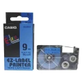 Taśma Casio XR-9BU1 do drukarek etykiet 9mm x 8m czarny nadruk/ niebieskie tło (XR-9BU1)