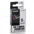 Taśma Casio XR-6WE1 do drukarek etykiet 6mm x 8m czarny nadruk/ białe tło nielaminowana (XR-6WE1)