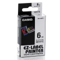 Taśma Casio XR-6WE1 do drukarek etykiet 6mm x 8m czarny nadruk/ białe tło nielaminowana (XR-6WE1)