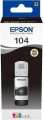 Tusz w butelce Epson Nr.104 | 65ml (C13T00P140) Black