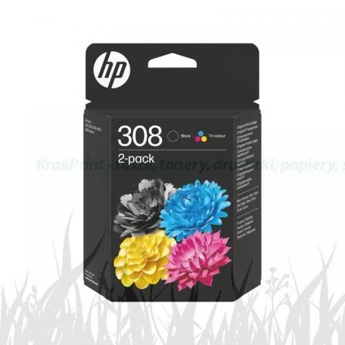 Zestaw tuszy Nr.308 do Envy 6110e, 6120e... | 160+120str. (6L6S6UE) Color(CMYK)