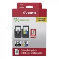 Zestaw tuszy Canon PG-560/CL-561 + papier fotograficzny (3713C008)