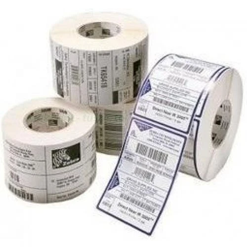 Etykiety termiczne Zebra 100x60/500 g.40 eco klej akrylowy kolor biały 1 rząd nawój zewnętrzny rogi zaokrąglone KK000115