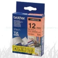 Taśma termotransferowa Brother Oryginał P-touch 12mm x 5 Czarny nadruk na FloroOrange (TZEB31)