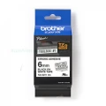 Taśma Oryginał Brother 6mm/8m Biała/Czarny Nadruk Strong (TZe-S211/TZ-S211)
