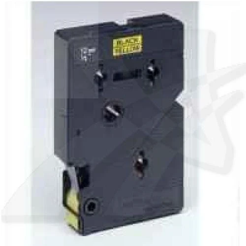 Taśma termotransferowa Brother Oryginał 12 mm x 8m czarny nadruk / żółte tło (TC601)