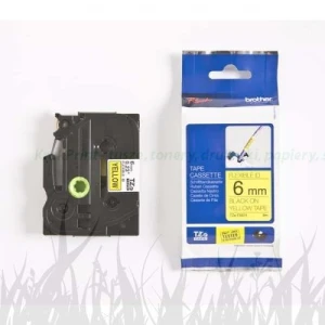 Taśma Oryginał Brother 6mm/8m Żółta/Czarny Nadruk Flexi (TZe-FX611/TZ-FX611)