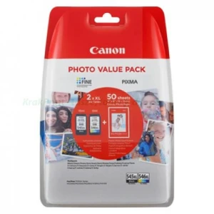 Tusz Canon PG-545XL + CL-546XL Zestaw + 15 ml + 13 ml + Papier 50 ark. (8286B007) Black