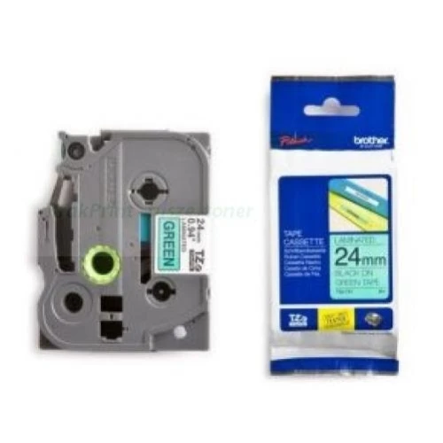 Taśma termotransferowa Brother Zielona/Czarny nadruk | 24mm | 8m (TZE-751 / TZ-751)