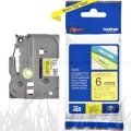 Taśma Oryginał Brother 6mm/8m Żółta/Czarny Nadruk  (TZe-611/TZ-611)
