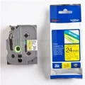 Taśma termotransferowa Brother Żółta/Czarny nadruk | 24mm | 8m (TZe-651/TZ-651)
