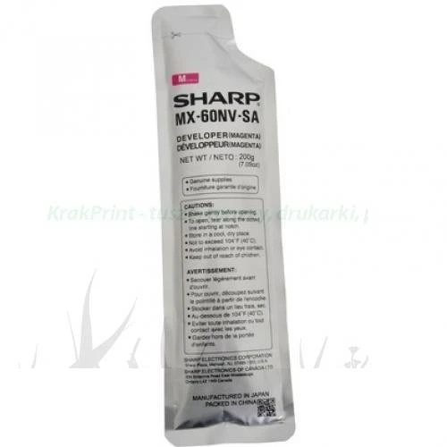 Deweloper Sharp MX-2630N MX-3050/3550/3060/3560/3070/3570 MX-4050/4060/4070/5050/6050/5070/6070 MX-2651/3051/3071/3551/4051 (MX61GVMA) Magenta