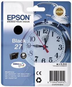 Tusz Epson Oryginał Nr.T2701 do WF-3620DWF | 6,2ml | 350str. (C13T27014010 C13T27014012) Black