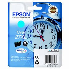Tusz Epson Oryginał Nr.T2712 XL do WF-3620DWF | 10,4ml | 1,1tys. (C13T27124010 C13T27124012) Cyan
