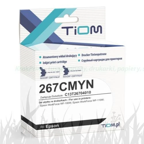 Tusz Zamiennik TIOM do Epson Nr.T267 6.7ml do WF-100W | 200 str. (C13T26704010 / Ti-E267CMYN) CMY