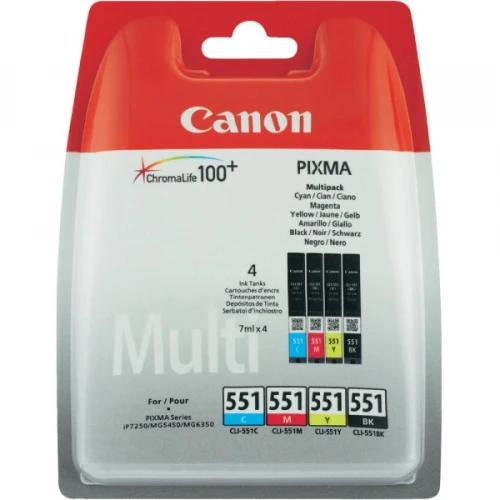 Canon Oryginał do Zestaw tuszy Tusz CLI-551 CMYK Multipack (6509B015, 6509B015AA)