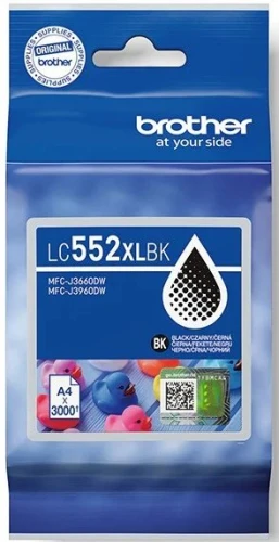 Tusz Brother LC552XLBK do MFC-J3660DW, MFC-J3960DW | 3000str. (LC552XLBK) Black