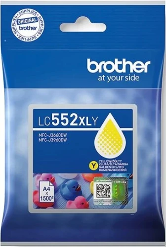 Tusz Brother LC552XLY do MFC-J3660DW, MFC-J3960DW | 1500str. (LC552XLY) Yellow