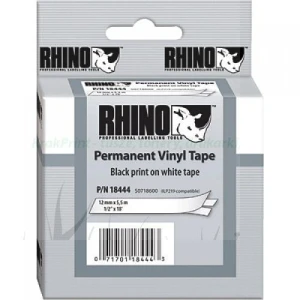 ETYKIETA RHINO 12mmx5,5m BIALA WINYLOWA (S0718600)