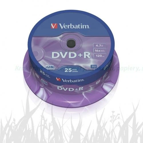 Verbatim DVD+R 16x 4.7GB 25P CB (43500)