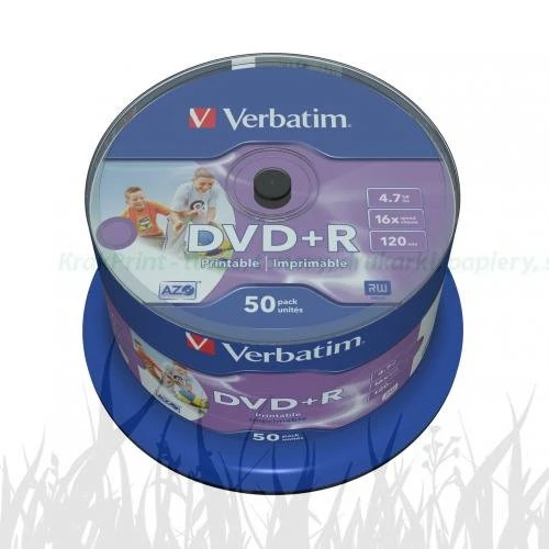Verbatim DVD+R 16x 4.7GB 50P CB Printable (43512)