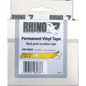 ETYKIETA RHINO 19mmx5,5m ŻÓŁTA WINYLOWA (S0718470)