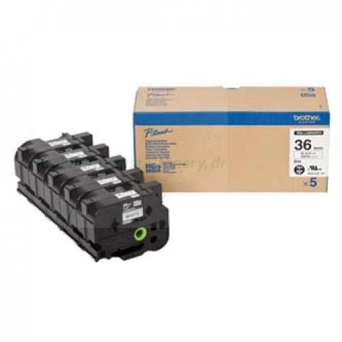 Taśma termotransferowa Brother Oryginał 36mmx8m (HGe-261V5) Czarno-biała