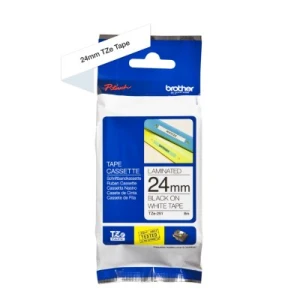 Taśma termotransferowa Brother Oryginał 24mm x 8m czarny nadruk / białe tło (TZEN251)