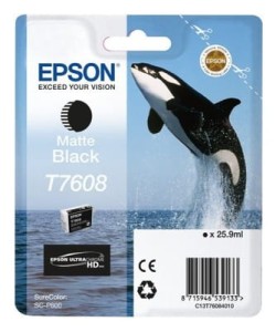Tusz Epson Nr.T7608 do SC-P600 | 25,9ml (C13T76084010) MatteBlack