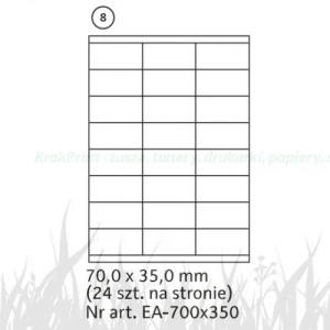 Etykiety samoprzylepne 70,0x35,0 24szt./ark. (EA-700x350)