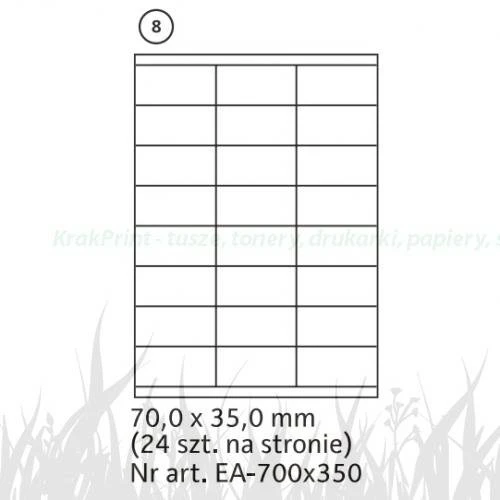 Etykiety samoprzylepne 70,0x35,0 24szt./ark. (EA-700x350)