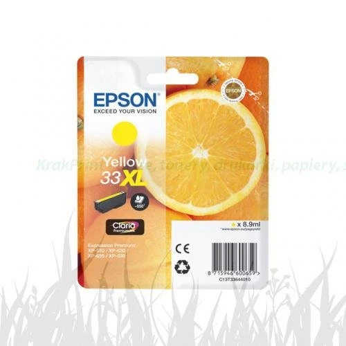 Tusz Epson Oryginał C13T33644020 (C13T33644010) Yellow
