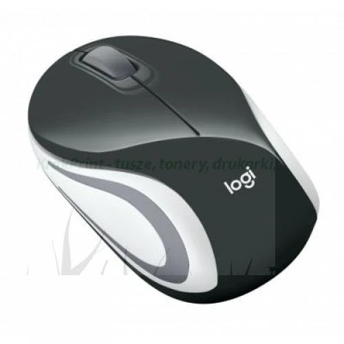 Mysz bezprzewodowa Logitech Mini Mouse M187 optyczna czarno-biała (910-002731)