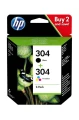 Tusz HP nr 304 Combo 2-Pack Bk+Col (3JB05AE) CMYK