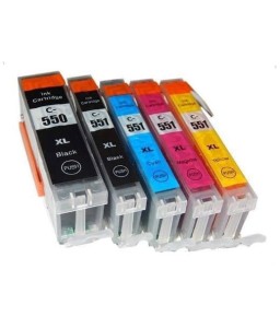 Tusz eMPe Zamiennik 5 x Tusze do CANON Pixma IP7250 MG5450 MG5550 XL BK+Bk+C+M+Y