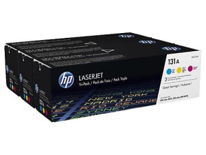 Zestaw trzech tonerów (CF211A/CF212A/CF213A) HP 131A do LaserJet Pro M251/276 (U0SL1AM) | 3 x 1 800 str. CMY 