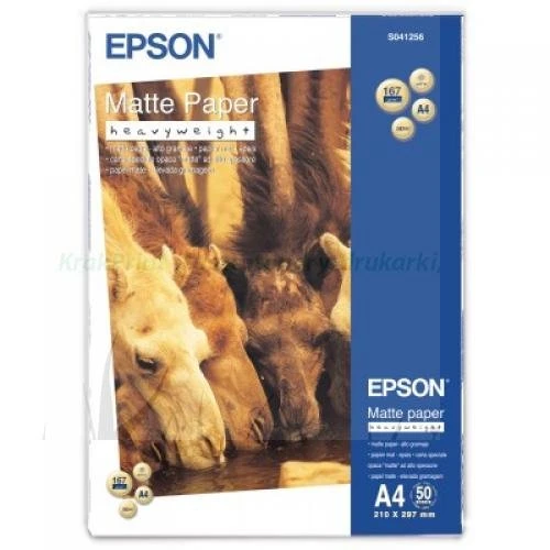 Papier foto A4 Epson Matte Paper Heavy Weight, DIN A4, 167g/m2, 50 Arkuszy (C13S041256)