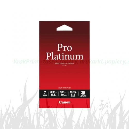 Canon Papier PT-101 4x6 20SH Pro Platinum Photo Paper (2768B013)