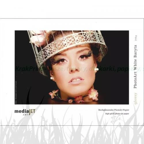 Papier Barytowy mediaJET PhotoArt White Baryta 310g (A4) - 25 arkuszy (0550150740)