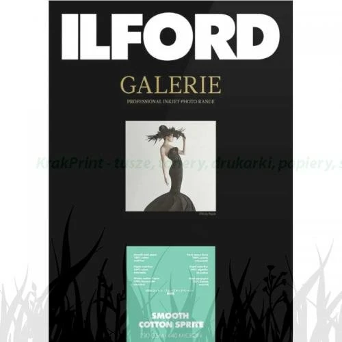 Papier fotograficzny Ilford Galerie Smooth Cotton Sprite 280g - A4 (25 arkuszy) (2005176)