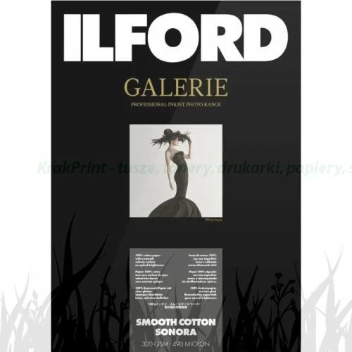 Papier fotograficzny Ilford Galerie Smooth Cotton Sonora 320g - A4 (50 arkuszy) (2002834)
