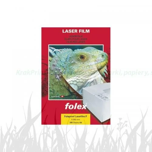 Folia FOLEX Folaproof Laserfilm F - transparentna, dwustronnie matowa, 90 mic., A4 / 100 arkuszy (10469)