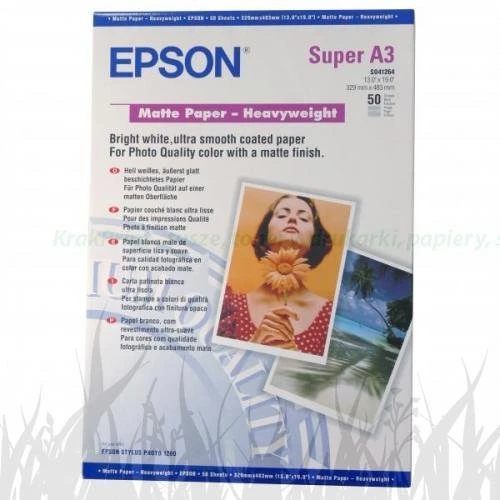 Epson Matte Paper Heavy Weight, DIN A3+, 167g/m2, 50 Arkuszy (C13S041264)