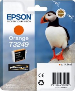 Tusz Epson Oryginał T3249 do SCP400 (C13T32494010) Orange (Pomarańczowy)