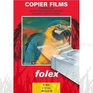 Folia FOLEX X-10.0 - transparentna, dwustronna, 100 mic., A3 / 50 arkuszy (35842)