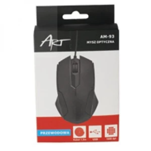 Art AM-93 mysz optyczna przewodowa USB black (AM-93)